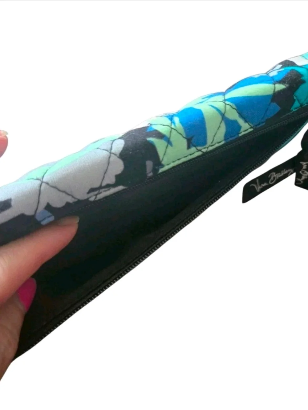 Vera Bradley Tri-fold Wallet Magnetic Closure Clutch Camofloral Retired Blue EUC - Picture 9 of 9